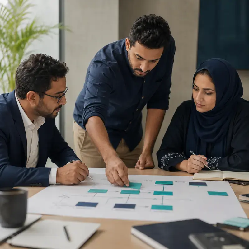 Groundwork team developing a practical organizational strategy